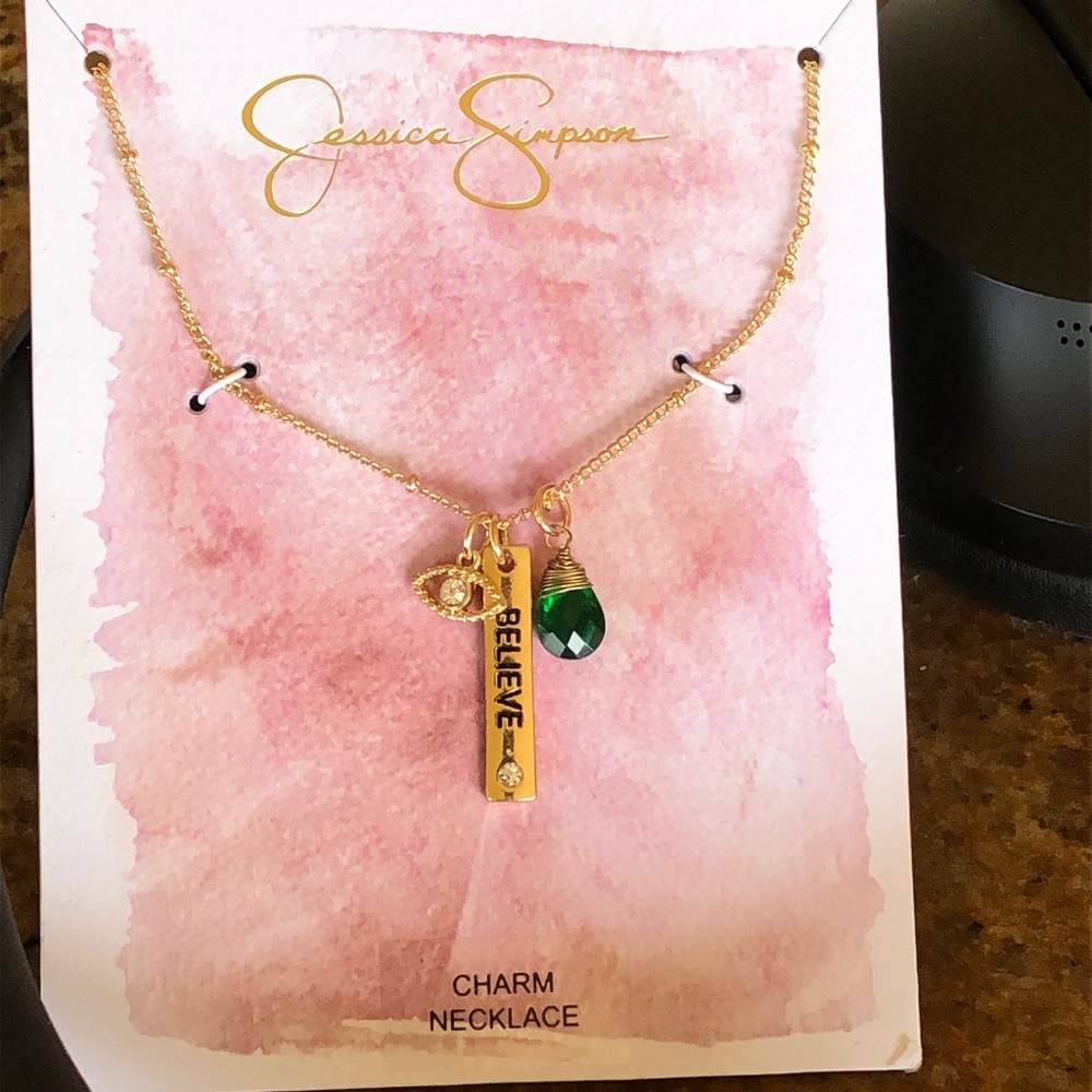 NWT JESSICA SIMPSON CHARM NECKLACE!
